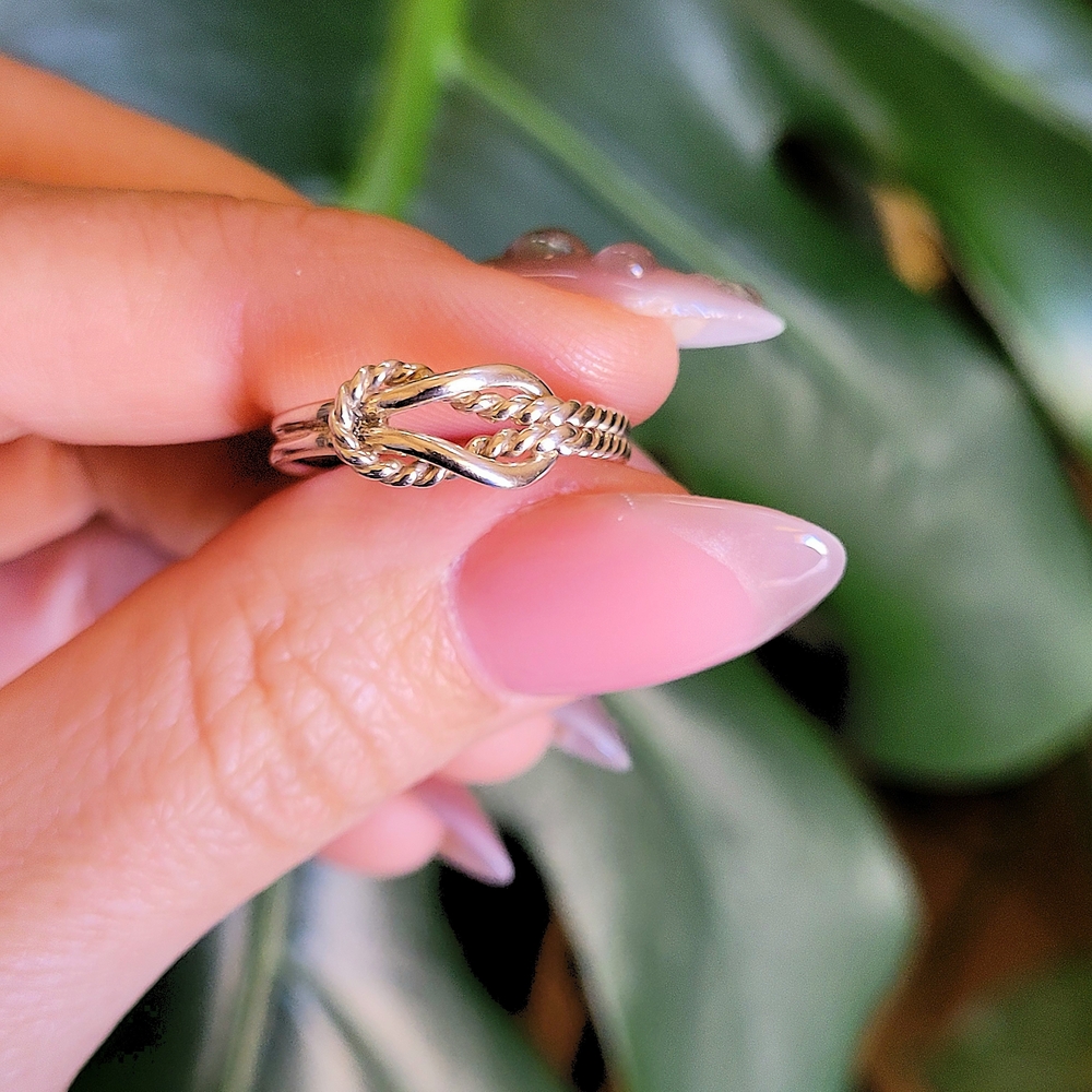 Sterling Silver Knot Twist Ring